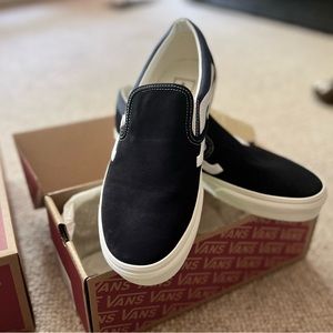 NWT Vans Classic Slip on Sidestripe Navy 9 M/ 10.5 W